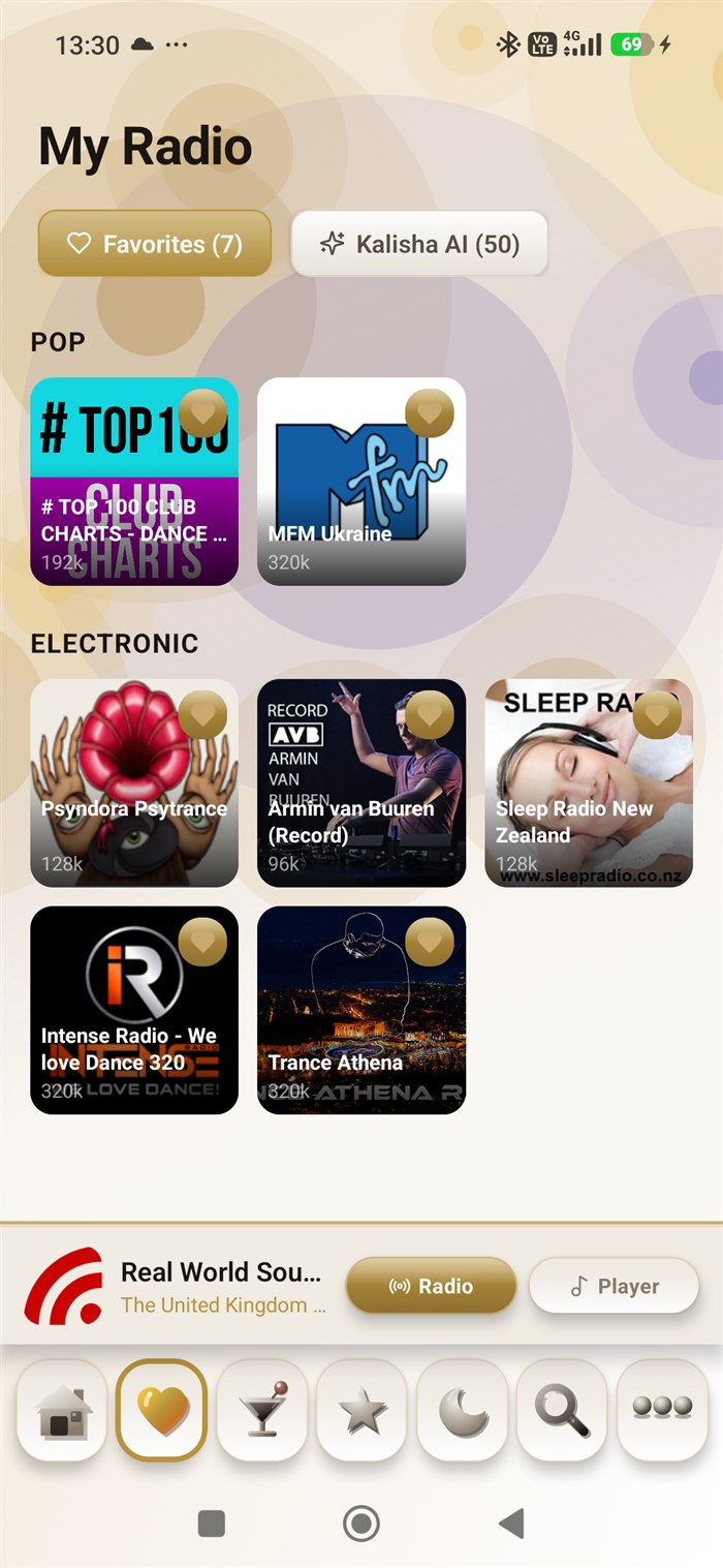 My Radio and Favorites