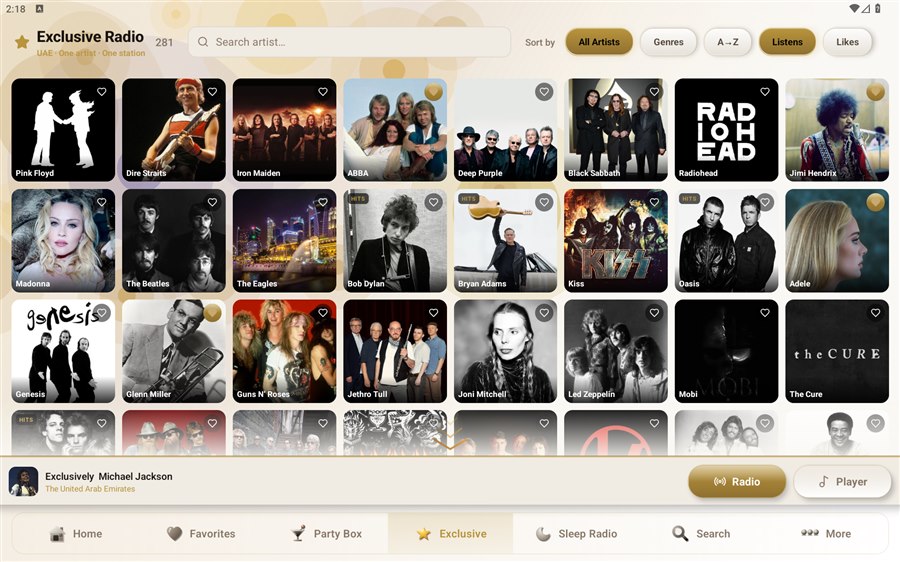Tablet Exclusive Radio